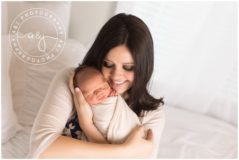 newborn boy and mother