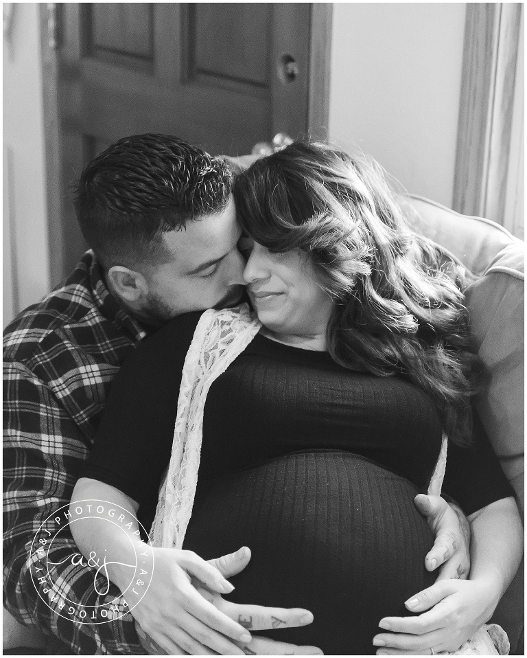 black and white maternity 