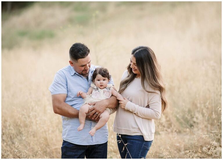 santa ynez family photos of baby girl and parents